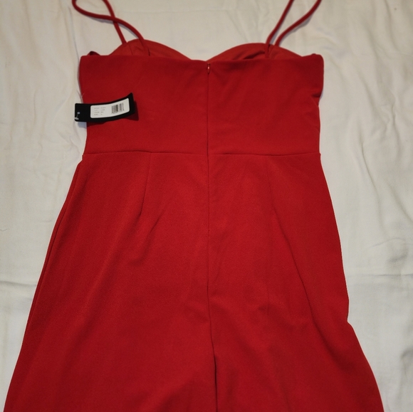 Red long jumpsuit/romper - Picture 4 of 6